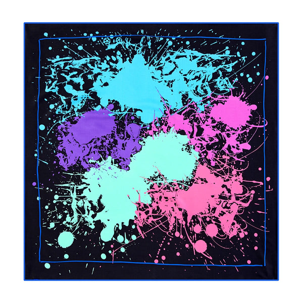 Sofia Splash Ink Twill Silk Scarf
