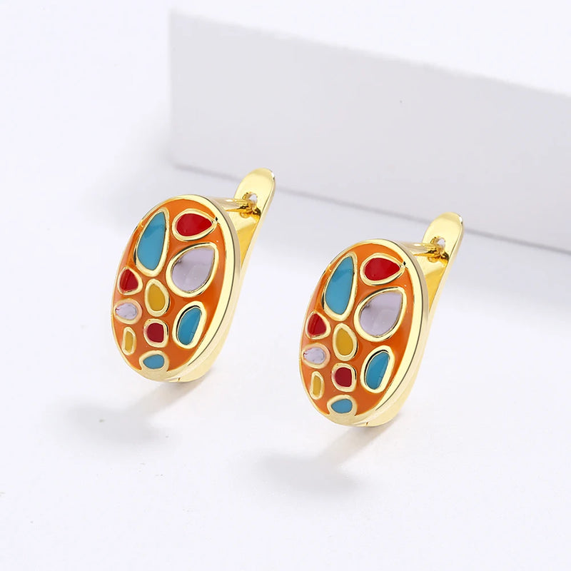 Ask Enamel Earrings